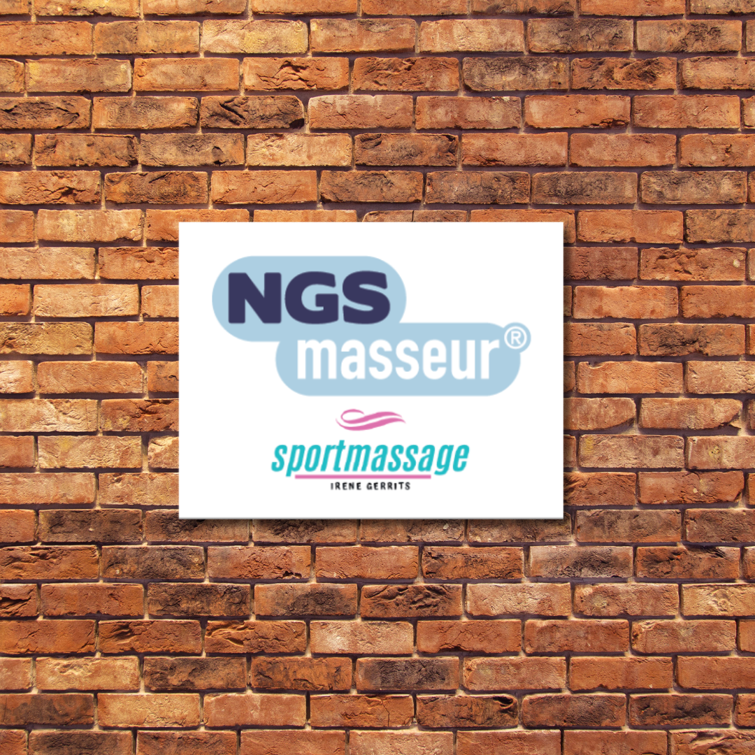 Muurschild Gediplomeerd NGS-Masseur® gepersonaliseerd met logo